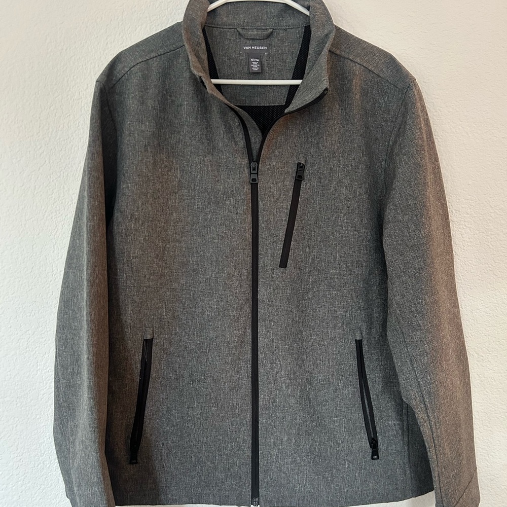 NWOT Van Heusen Charcoal Gray Zip-Up Jacket.